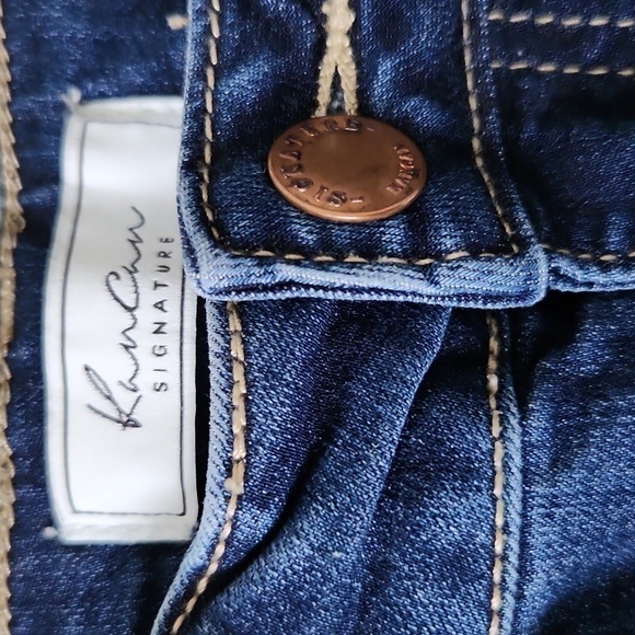 Kancan | EUC Mid-Rise Ankle Skinny Jeans Stretchy Raw Hem Distressed Size 25 - Picture 3 of 6